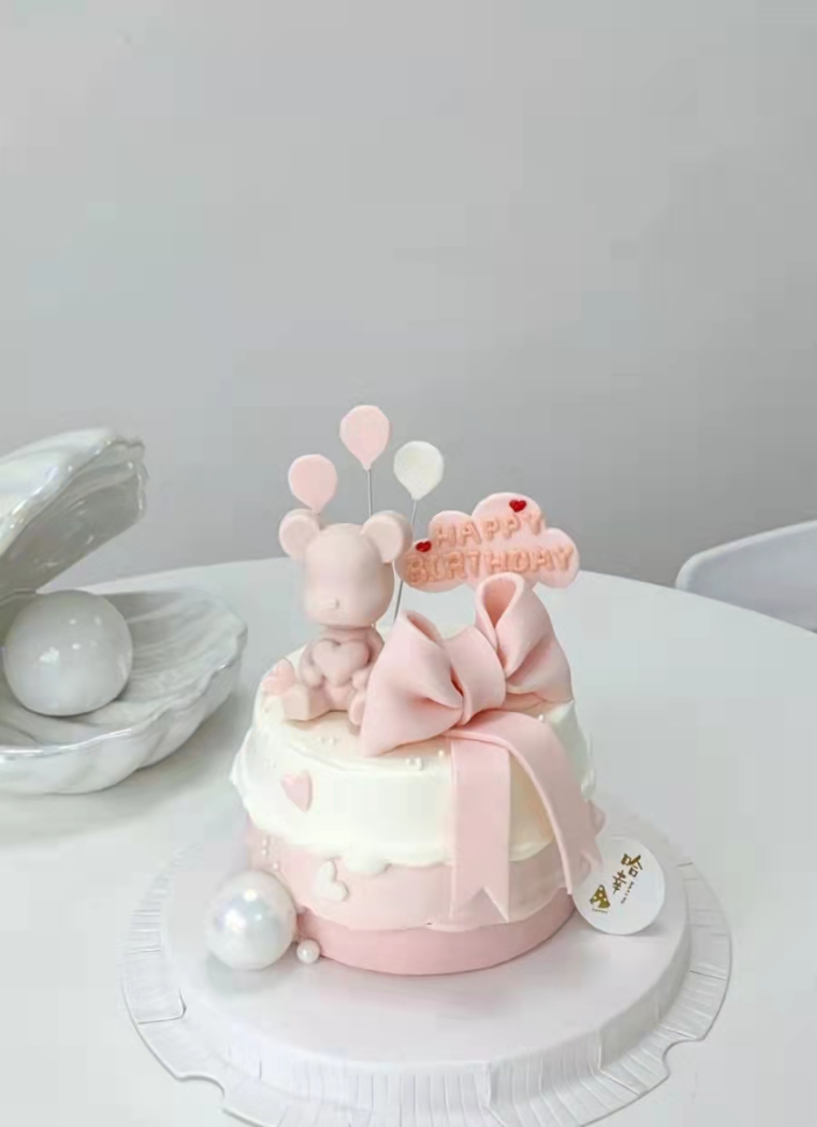 【翻糖巧克力】四寸动物奶油芒果夹心（文字可改颜色可调换，备注或联系客服）