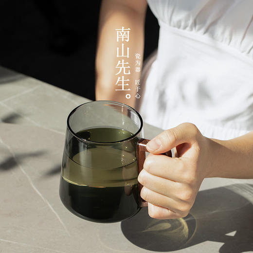 南山先生 清灵杯深空杯  玻璃泡茶杯带盖过滤水杯茶水分离 商品图4