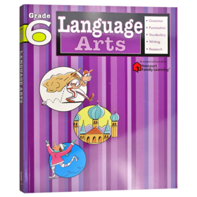 Flash Kids 语言艺术六年级英文原版 Language Arts Grade 6 英语词汇拼写Harcourt Family Learning小学教材教辅家庭练习册哈考特