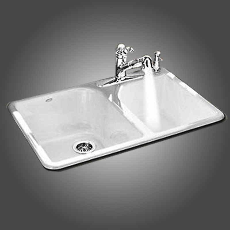 科勒艾莎卡蒂铸铁厨盆K-17251T-1S-0