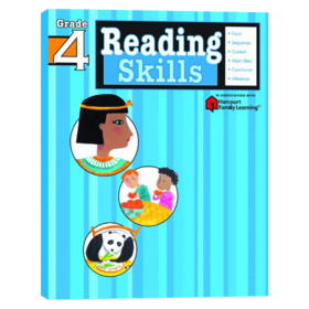 Flash Kids 小学英语阅读技巧4年级 英文原版 Reading Skills Grade 4 小学家庭英文学习练习册 Harcourt Family Learning 哈考特