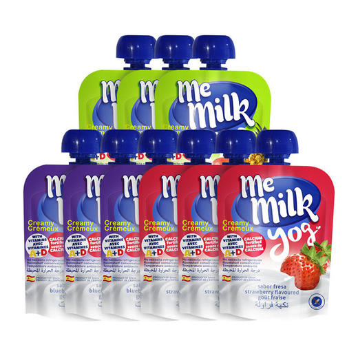 MeMilk美妙可西班牙原装进口儿童酸奶辅食混合味酸酸乳90g【果汁乳品】 商品图0