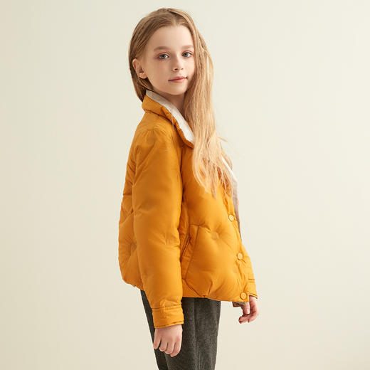 【童装双面穿羽绒服】秋冬新品中大童90白鹅绒羽绒服时尚立领双面穿外套 商品图7