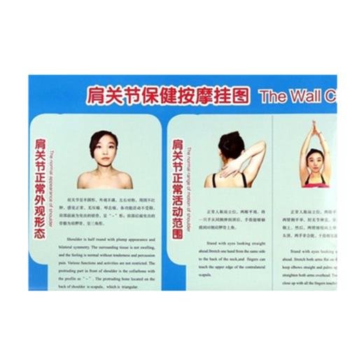 现货【出版社直销】肩关节保健按摩挂图 （880*1230CM）郑润杰 张雄 郑舒心 编著 中国中医药出版社 商品图1