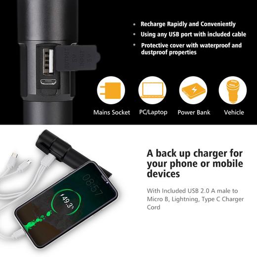 EZPAK多功能强光LED手电筒充电器 商品图5