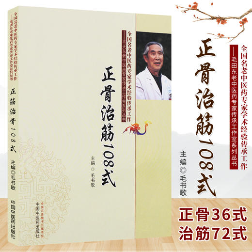 正骨治筋108式 毛书歌 中国中医药出版社 手法治筋手法夹板固定法器具固定法功能疗法脱位及颈肩腰腿各部位筋伤方法 商品图1