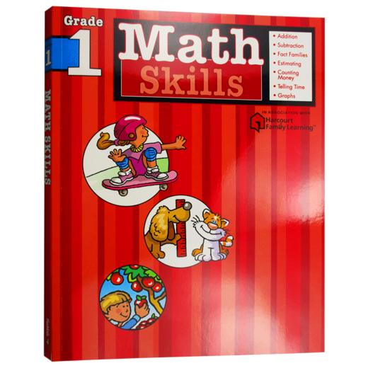 Flash Kids 数学技巧1年级 英文原版 Math Skills Grade 1 美国英语教材教辅练习册 Harcourt Family Learning 家庭英文学习哈考特 商品图1