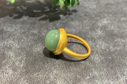 【御珠宫坊】金镶碧玉戒指 商品图1