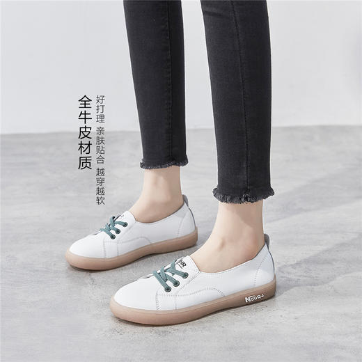 透气板鞋秋一脚蹬休闲鞋子女运动鞋女小白鞋女鞋 商品图1