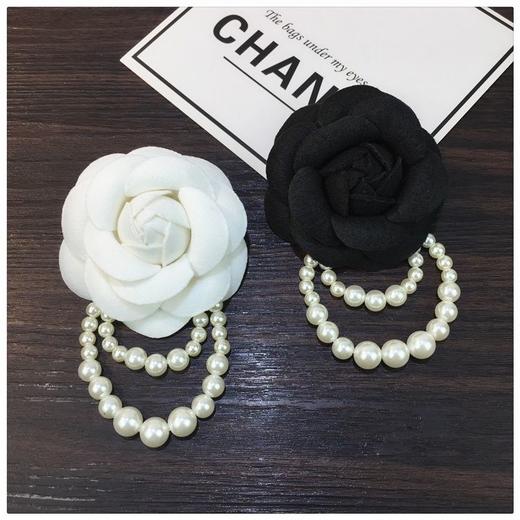 优雅精致小香风胸花 韩版复古黑白经典衬衣领结 商品图2