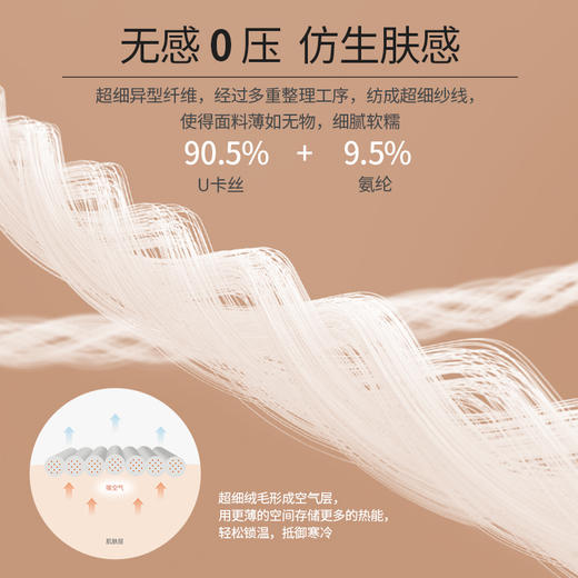 木本木米亲子无感肌底衣宝宝秋衣恒温睡衣 商品图1