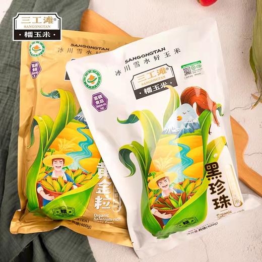 新疆三工滩有机玉米8根真空包装4黄2黑2花新疆美食 商品图4