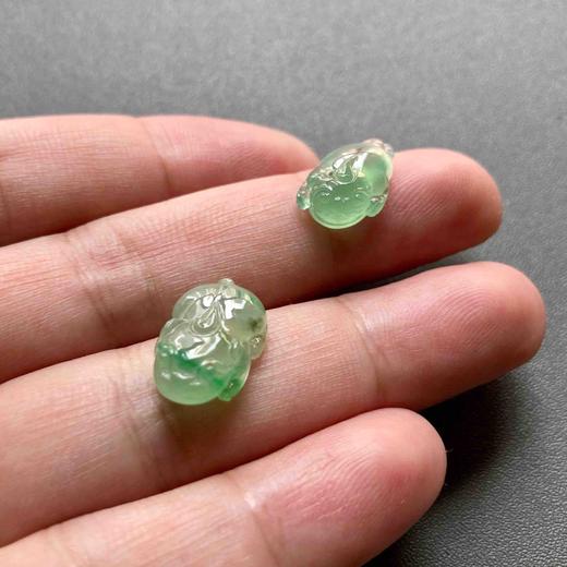 冰种翡翠金蟾貔貅戒面若干 商品图9