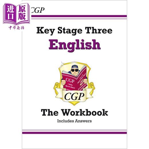 英国cgp教材ks3 English Workbook Grammar 中学英语教辅2册套装单词拼写语法标点符号练习含答案12 14岁 中商进口商城