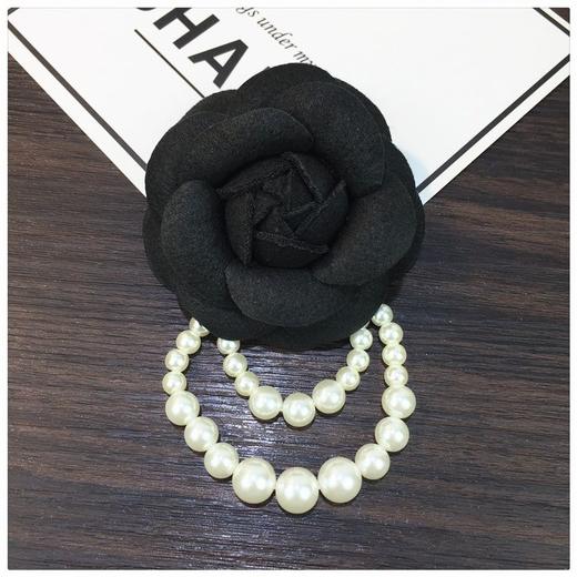 优雅精致小香风胸花 韩版复古黑白经典衬衣领结 商品图3