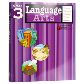 Flash Kids 语言艺术三年级英文原版 Language Arts Grade 3 英语词汇拼写Harcourt Family Learning小学教材教辅家庭练习册哈考特