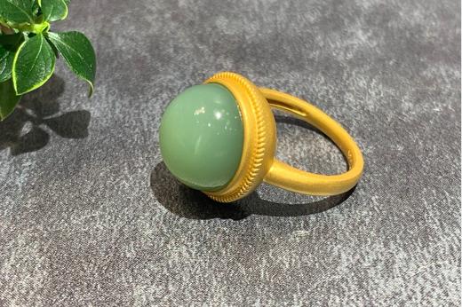 【御珠宫坊】金镶碧玉戒指 商品图3