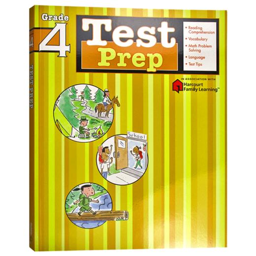 Flash Kids 预测卷四年级 英文原版 Test Prep Grade 4 英语测试练习 Harcourt Family Learning 小学英语教材教辅练习册 哈考特 商品图0