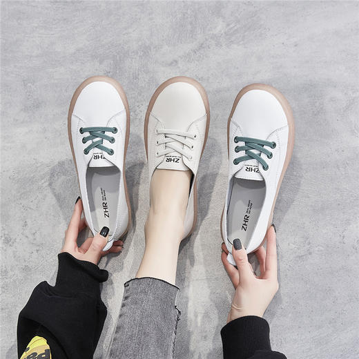 透气板鞋秋一脚蹬休闲鞋子女运动鞋女小白鞋女鞋 商品图6