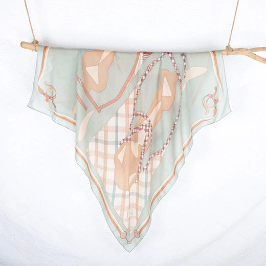 DA*S韩系时尚前为摩登风格小清新百搭时尚印花羊毛围巾 WXWD19001E 商品图5