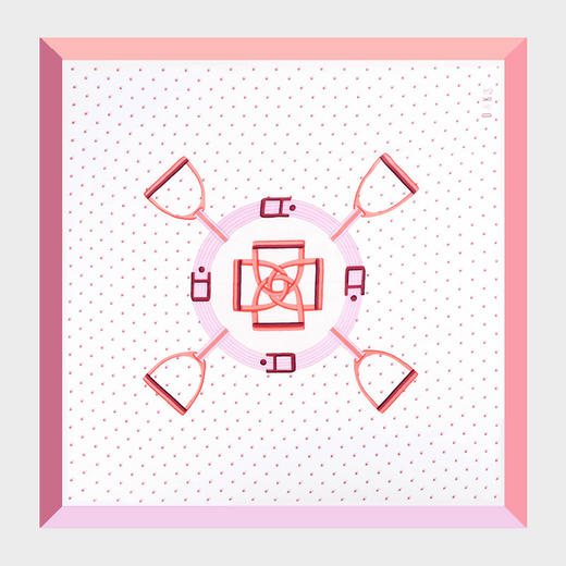 DA*S韩系时尚前为摩登风格小清新百搭时尚印花羊毛围巾 WXWD19002R 商品图0