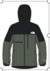 2122 TNF M POWDERFLO FUTURELIGHT JACKET 绿黑滑雪服 XL 商品缩略图0