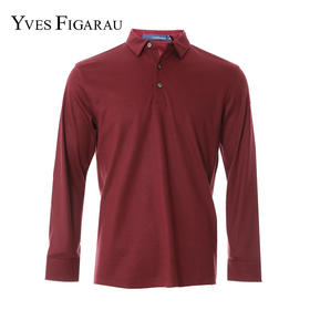 （注意需要手洗）YvesFigarau伊夫·费嘉罗秋冬新款长袖T恤套头男士舒适修身休闲长袖T恤上衣920908