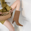 westory2021秋季新款裤管靴甜酷高跟中靴时装靴女W21DC81441 商品缩略图2