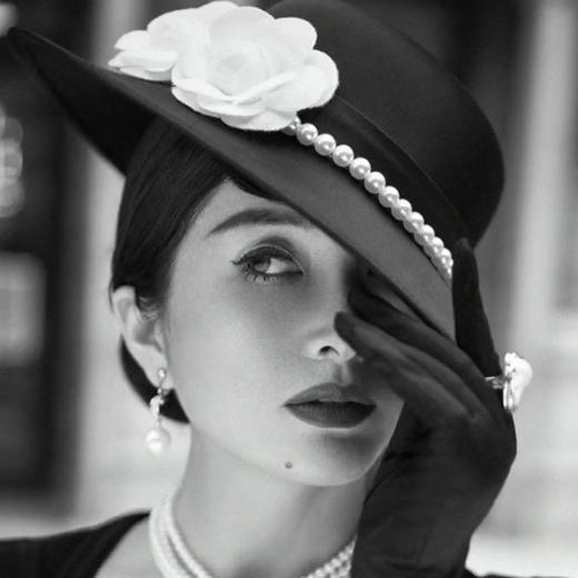 英伦法式优雅黑色珍珠山茶花缎带赫本风礼帽 商品图2