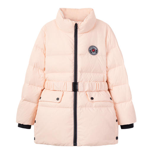 【女童腰带羽绒服】21年秋冬女宝90白鹅绒立领羽绒服腰带收腰保暖外套 商品图9