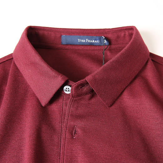 （注意需要手洗）YvesFigarau伊夫·费嘉罗秋冬新款长袖T恤套头男士舒适修身休闲长袖T恤上衣920908 商品图2
