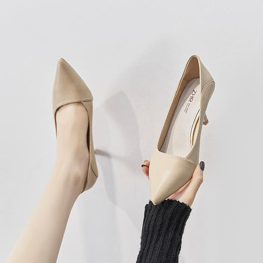 ZHR【半熟期待系列】新款伴娘鞋婚鞋通勤鞋女高跟鞋女细跟女单鞋女鞋 商品图5