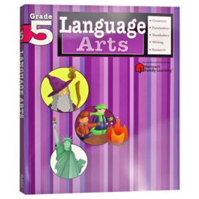 Flash Kids 语言艺术五年级英文原版 Language Arts Grade 5 英语词汇拼写Harcourt Family Learning小学教材教辅家庭练习册哈考特
