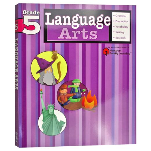 Flash Kids 语言艺术五年级英文原版 Language Arts Grade 5 英语词汇拼写Harcourt Family Learning小学教材教辅家庭练习册哈考特 商品图0
