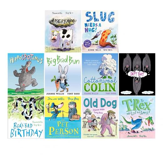 【宝莉爹书单·4-8岁】绘本名家Jeanne Willis 获奖作品集 BOA's bad birthday/ SLUG needs a hug 趣味动物故事绘本 鼻涕虫想要一个拥抱等10册精选故事 商品图0