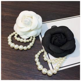 优雅精致小香风胸花 韩版复古黑白经典衬衣领结