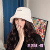 羊羔绒渔夫帽子女秋冬季新款显脸小韩版潮时尚百搭盆帽加厚保暖帽 商品缩略图8