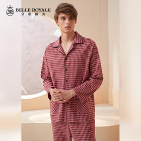 皇家丽美纯棉面料柔软有弹力宽松长袖开衫家居服套装JJT9761