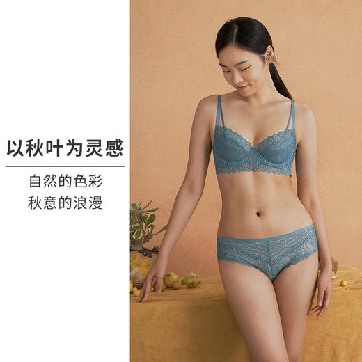 HSIA遐性感内裤女超薄全蕾丝无痕纯棉裆底舒适透气包臀中腰平角裤 商品图4