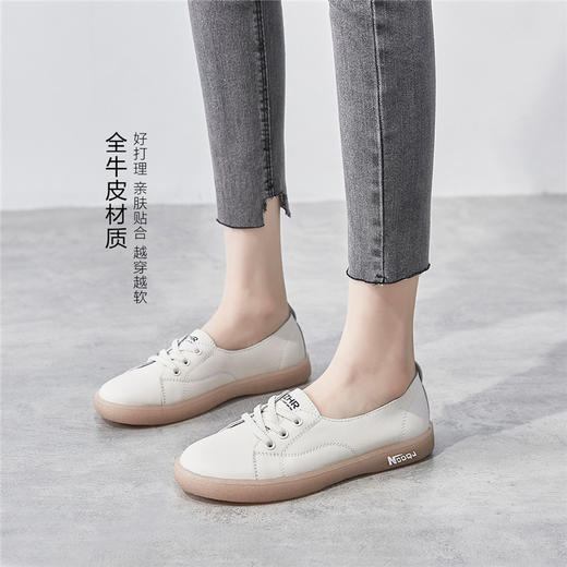 透气板鞋秋一脚蹬休闲鞋子女运动鞋女小白鞋女鞋 商品图5