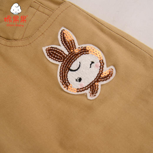 棉果果冬季女童梭织弹力斜纹布夹棉梭织长裤M422200821737 商品图6