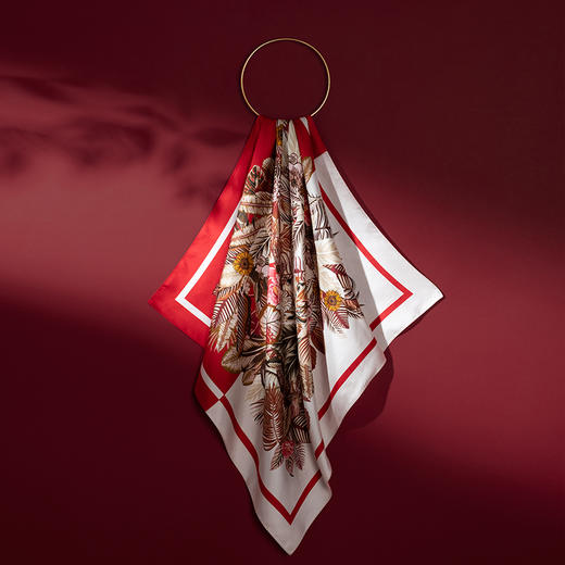 南湖双面印花中方巾-百年风华 商品图3