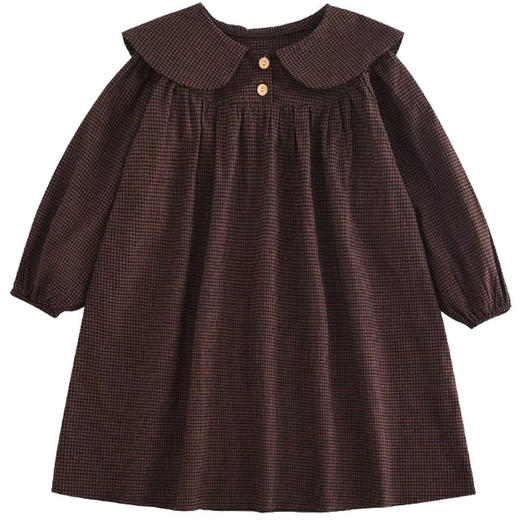 幸福满满女童韩版春秋长袖裙子清秀格子连衣裙 儿童公主裙春秋装新款童装 商品图4