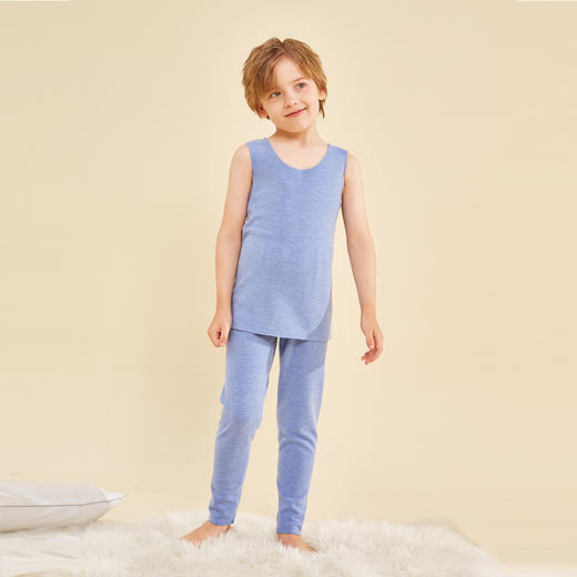 龙之涵秋冬保暖内衣套装蚕丝羊毛AB双面保暖内衣童装锁温贴身柔软 商品图8