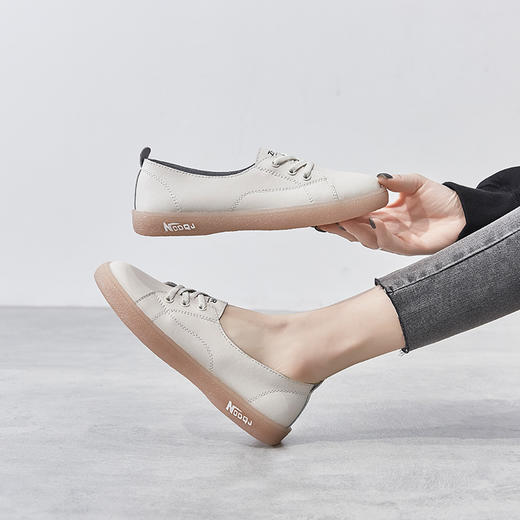 透气板鞋秋一脚蹬休闲鞋子女运动鞋女小白鞋女鞋 商品图4