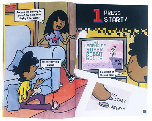 英文原版Scholastic Branches学乐章节桥梁书大树系列 Press Start! #6:The Super Side-Quest Test! 方块兔 中小学生 商品图1