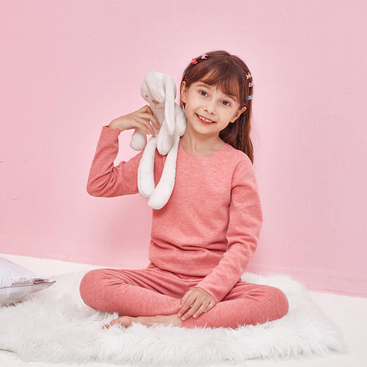 龙之涵秋冬保暖内衣套装蚕丝羊毛AB双面保暖内衣童装锁温贴身柔软 商品图14