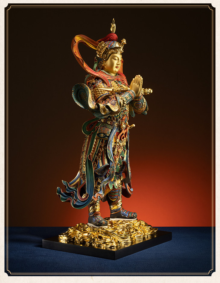 铜师傅全铜摆件韦陀菩萨