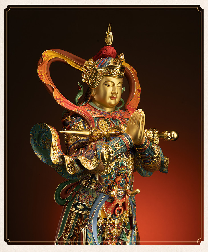 铜师傅全铜摆件韦陀菩萨