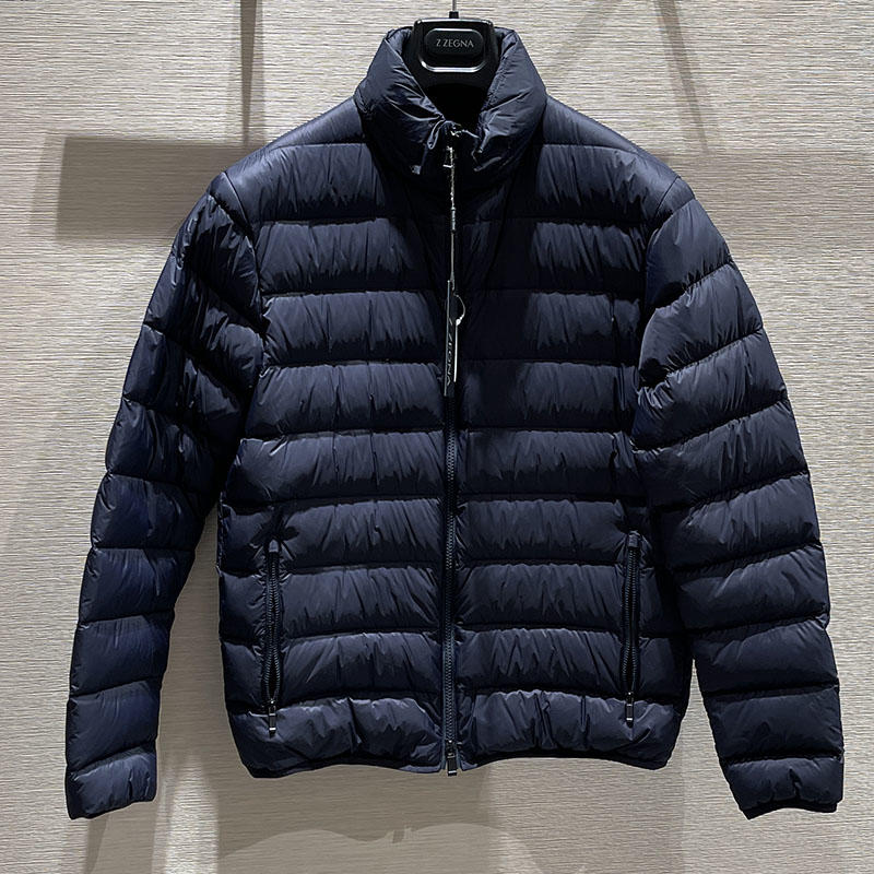 纽约大宝 zegna/杰尼亚 男士秋冬新款纯色纯棉鹅绒混纺羽绒服外套